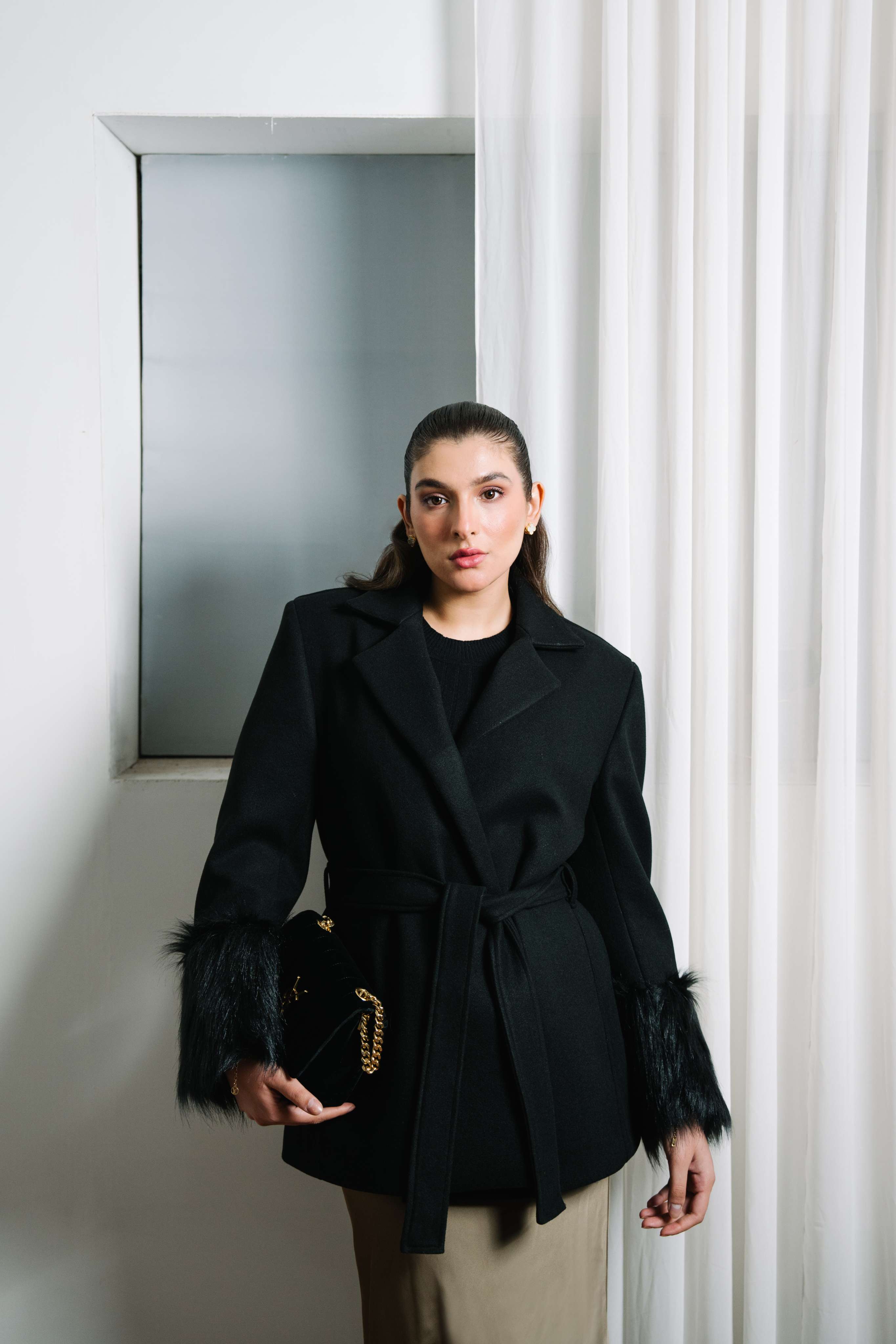 Preta Faux Fur Coat - Chic Line